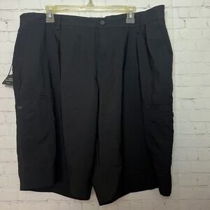✨Adidas Black Golf Cargo Shorts Mens Size 40 Black Athletic Lightweight NWT